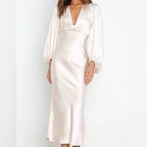 🤍🍾🥂 Petal and Pup Grace Champagne Midi Maxi Dress Viral Sold Out